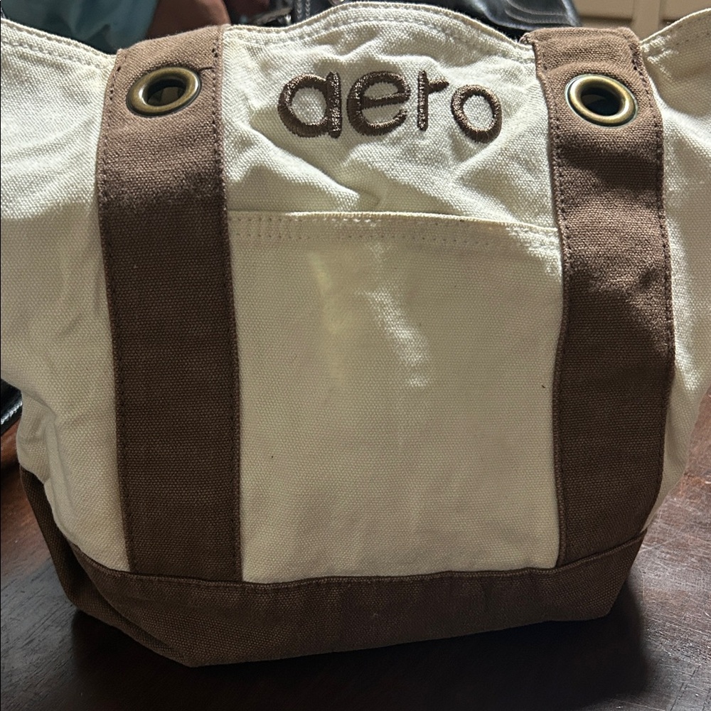 Aero Brown and Cream Women's Tote Bag